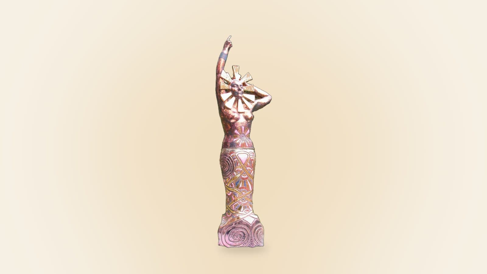 Ceramic sculpture Sun Goddess by RHEAsilvia